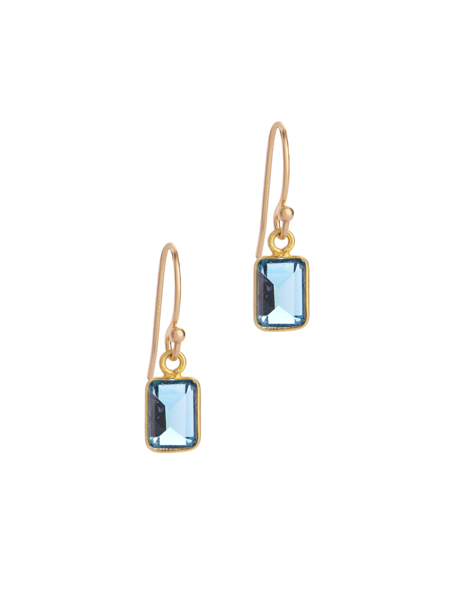 London blue topaz 18kt earrings